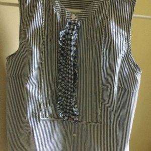 JCrew Sleeveless Blue Stripe  Top in Size 6